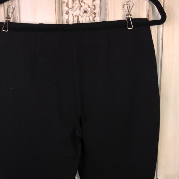 Chicos Rayon Blend Heavy Knit Pull on Straight Leg Black Pants Size 00 Regular - Picture 6 of 9